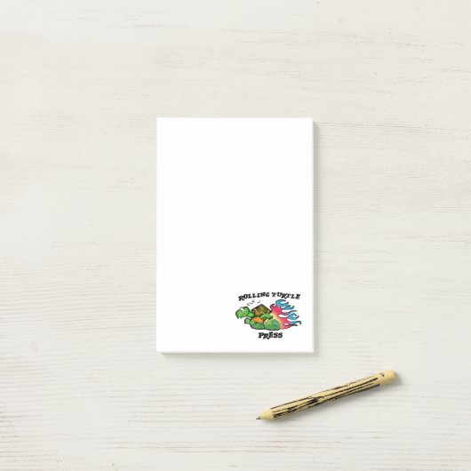 Rolling Turtle Press Notepad Post-it® Notes (Op bureau)