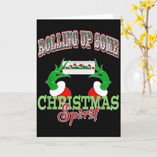 Rolling Up Some Christmas Kaart (Gele Bloem)