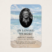 Rolling Waves Beach Memorial Gebed Fotokaarten Visitekaartje (Voorkant)