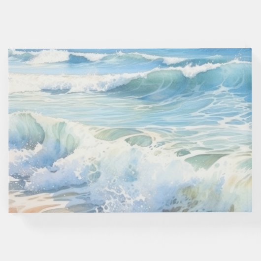 Rolling Waves Foto Begrafenismonument Gastenboek (Achterkant)