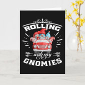 Rolling With My Gnomies Christmas Gnomes Kaart (Gele Bloem)