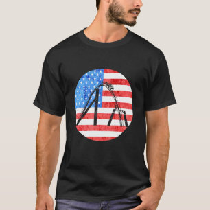 Rolller Onderzetter America Usa Fun Ride Amusement T-shirt