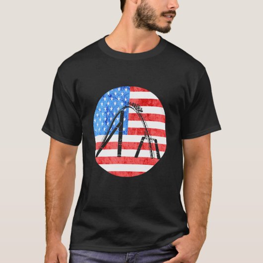 Rolller Onderzetter America Usa Fun Ride Amusement T-shirt (Voorkant)