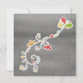 Rollling Floral Bridal Shower Kaart (Achterkant)