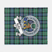 Rollo Clan Badge Tartan Pset Fleece Deken (Voorkant (Horizontaal))