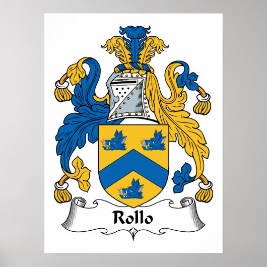 Rollo Family Crest Poster (Voorkant)