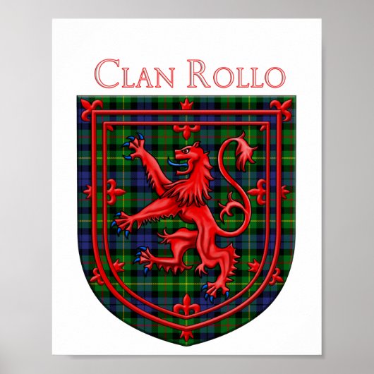 Rollo Tartan Schotse Plaid Leeuw Rampant Poster (Voorkant)