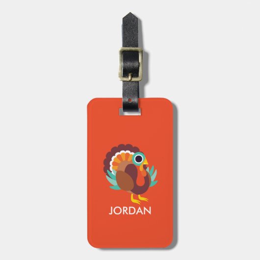 Rollo the Turkey Bagagelabel (Voorkant verticaal)