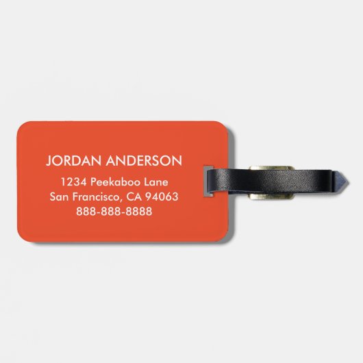 Rollo the Turkey Bagagelabel (Achterkant horizontaal)