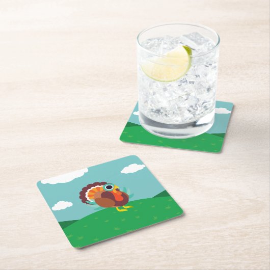 Rollo the Turkey Kartonnen Onderzetters (Insitu)