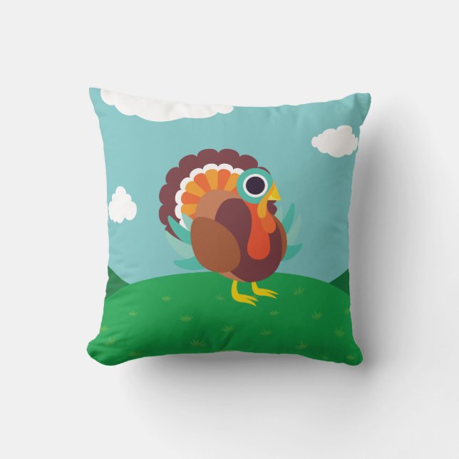 Rollo the Turkey Kussen (Voorkant)