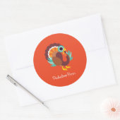Rollo the Turkey Ronde Sticker (Envelop)