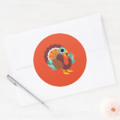 Rollo the Turkey Ronde Sticker (Envelop)