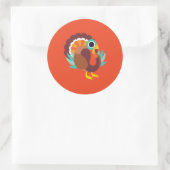 Rollo the Turkey Ronde Sticker (Tas)