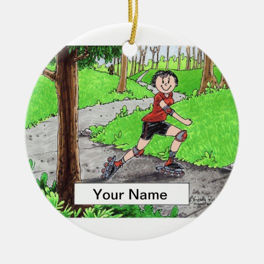 Rollopeningen - Vrouw Keramisch Ornament (Voorkant)