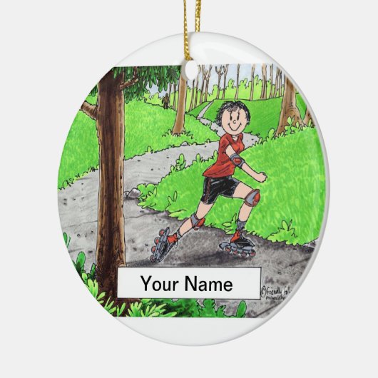 Rollopeningen - Vrouw Keramisch Ornament (Links)