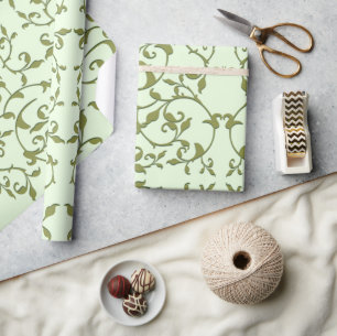 Rollover bladeren van olijfboom cadeaupapier
