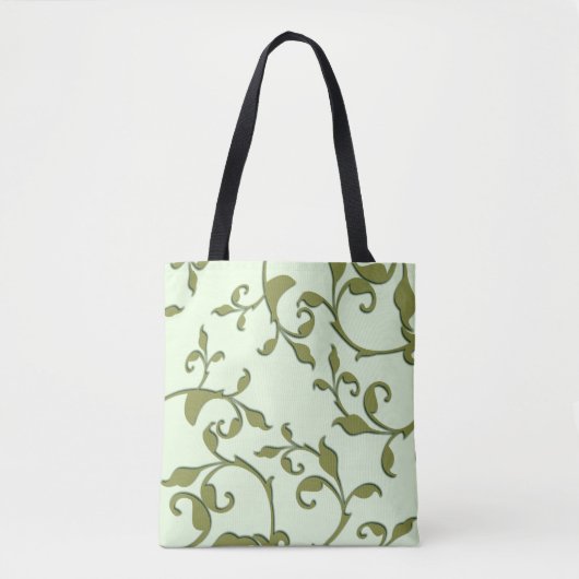 Rollover bladeren van olijfboom tote bag (Voorkant)