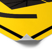 Rollover Hazard Highway Sign Poster (Hoek)