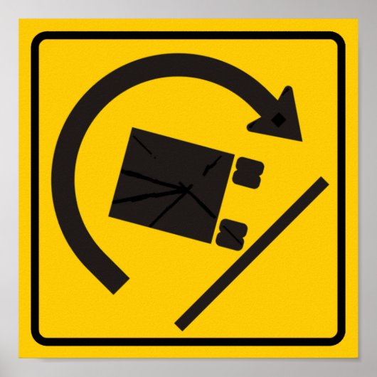 Rollover Hazard Highway Sign Poster (Voorkant)