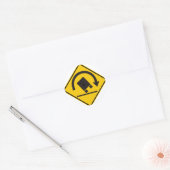 Rollover Hazard Highway Sign Ronde Sticker (Envelop)