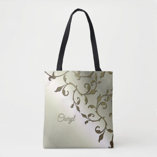 Rollover Olivebladeren Persoonlijk Tote Bag (Voorkant)