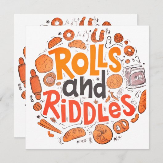 "Rolls and Riddles" Kaart (Voorkant / Achterkant)