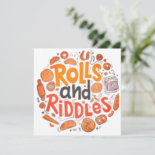 "Rolls and Riddles" Kaart (Staand voorkant)