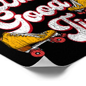 Rollschaatsen hebben een heel goede tijd van 1970s poster (Hoek)