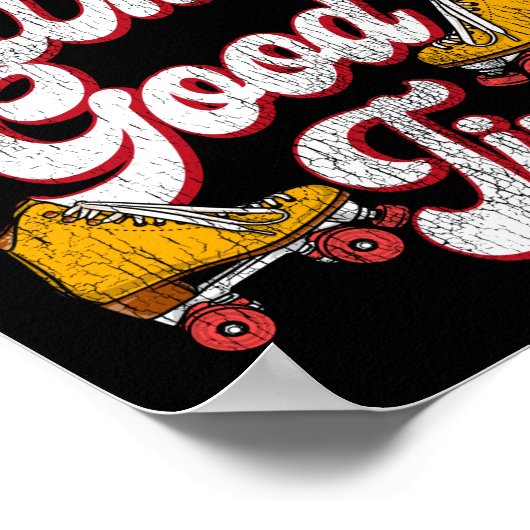 Rollschaatsen hebben een heel goede tijd van 1970s poster (Hoek)