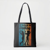 Rollschaatsen, ik zou liever de 1970s-retrocessie  tote bag (Voorkant)