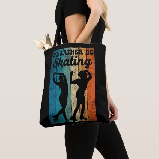 Rollschaatsen, ik zou liever de 1970s-retrocessie tote bag (Dichtbij)