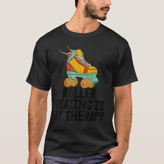 Rollschaatsen is mijn therapie voor vrouwen met ro t-shirt (Voorkant)