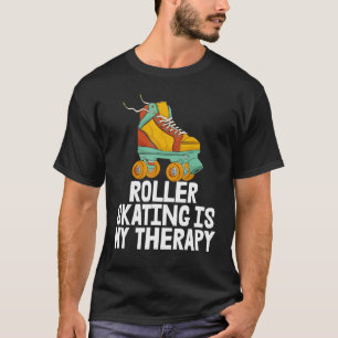 Rollschaatsen is mijn therapie voor vrouwen met ro t-shirt