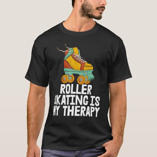 Rollschaatsen is mijn therapie voor vrouwen met ro t-shirt (Voorkant)