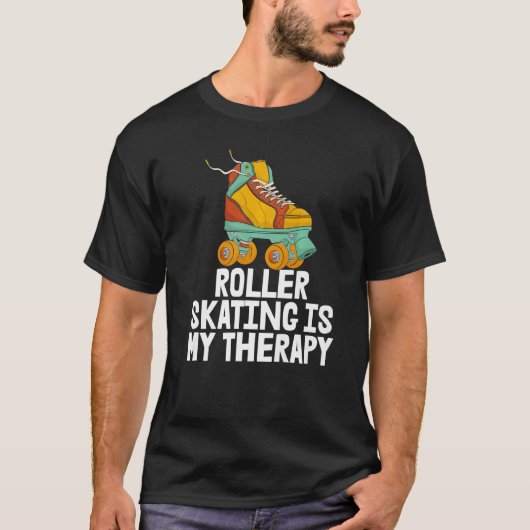 Rollschaatsen is mijn therapie voor vrouwen met ro t-shirt (Voorkant)