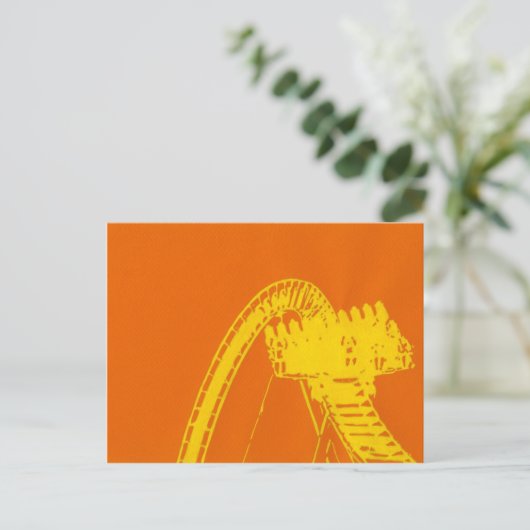 Rollschaatsen Onderzetter Briefkaart (Staand voorkant)