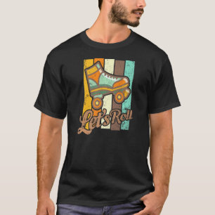 Rollschaatsen, rolschaatsen, oprolmechanisme t-shirt