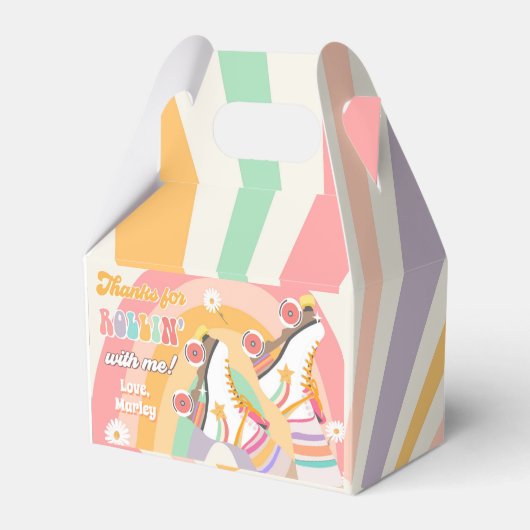 Rollschaatsen Schaats met rolletjes Bedankdoosjes (Achterkant)