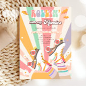 Rollschaatsen Schaats met roovy Birthday Party Kaart