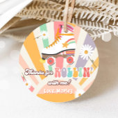 Rollschaatsen Schaats met vogelretro Rollin-Bedank Bedankjes Labels