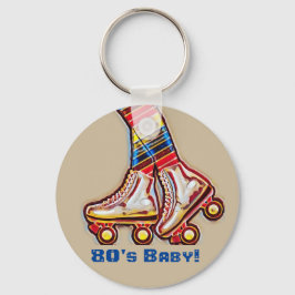 Rollschaatsen van 80 jaar sleutelhanger