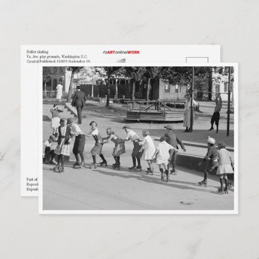 Rollschaatslijn Briefkaart (Voorkant / Achterkant)