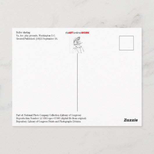 Rollschaatslijn Briefkaart (Achterkant)