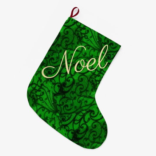 Rollwork Green Kerstmis stoppen Grote Kerstsok (Voorkant (Hangend))