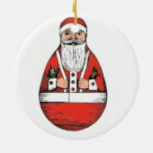 Rolly polly Santa Claus Keramisch Ornament (Achterkant)