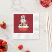 Rolly Polly Santa Speelgoed Red Paper Napkin Servetten (Insitu)