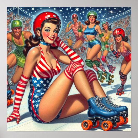  rolmeisje illustratie poster (Voorkant)