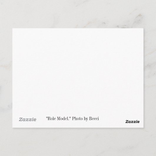 Rolmodel Cat Briefkaart (Achterkant)