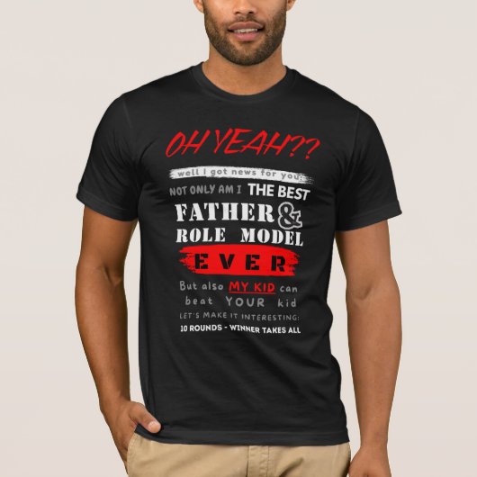 Rolmodel Dark Humor Vaderdag T-shirt (Voorkant)